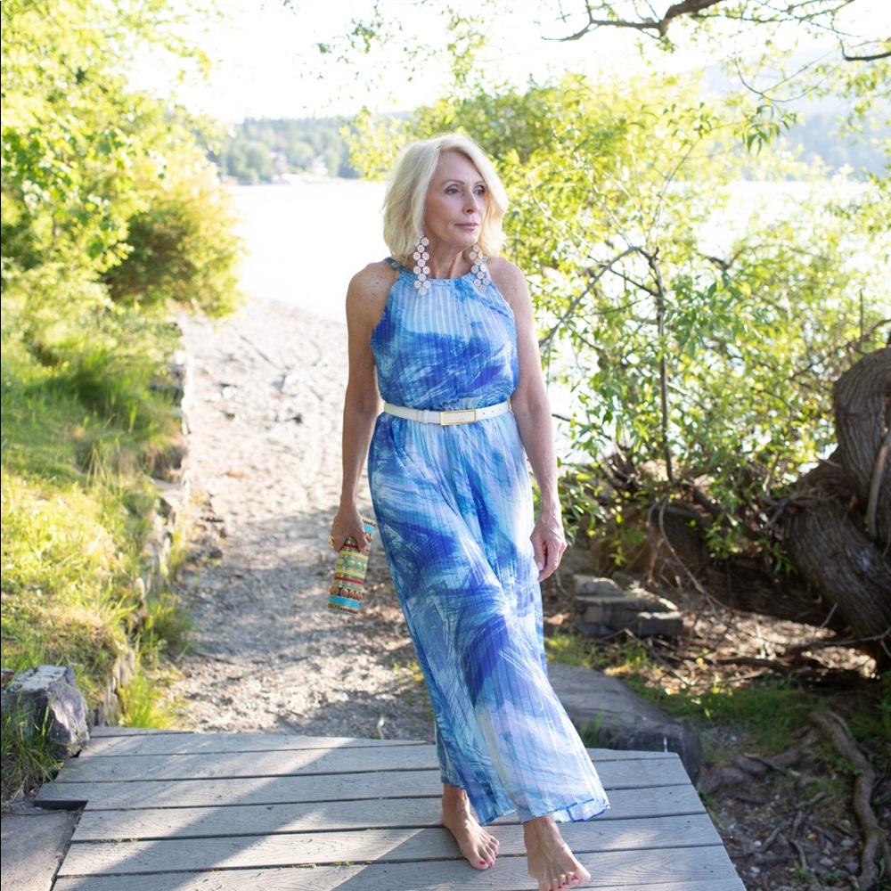 Chico’s Pleated Maxi Dress